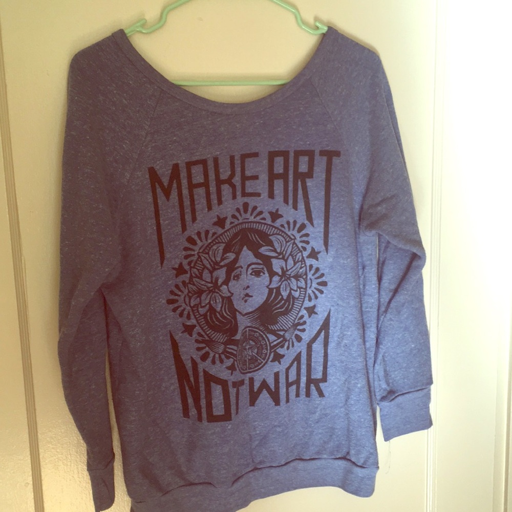 OBEY Make Art Not War sweatshirt.